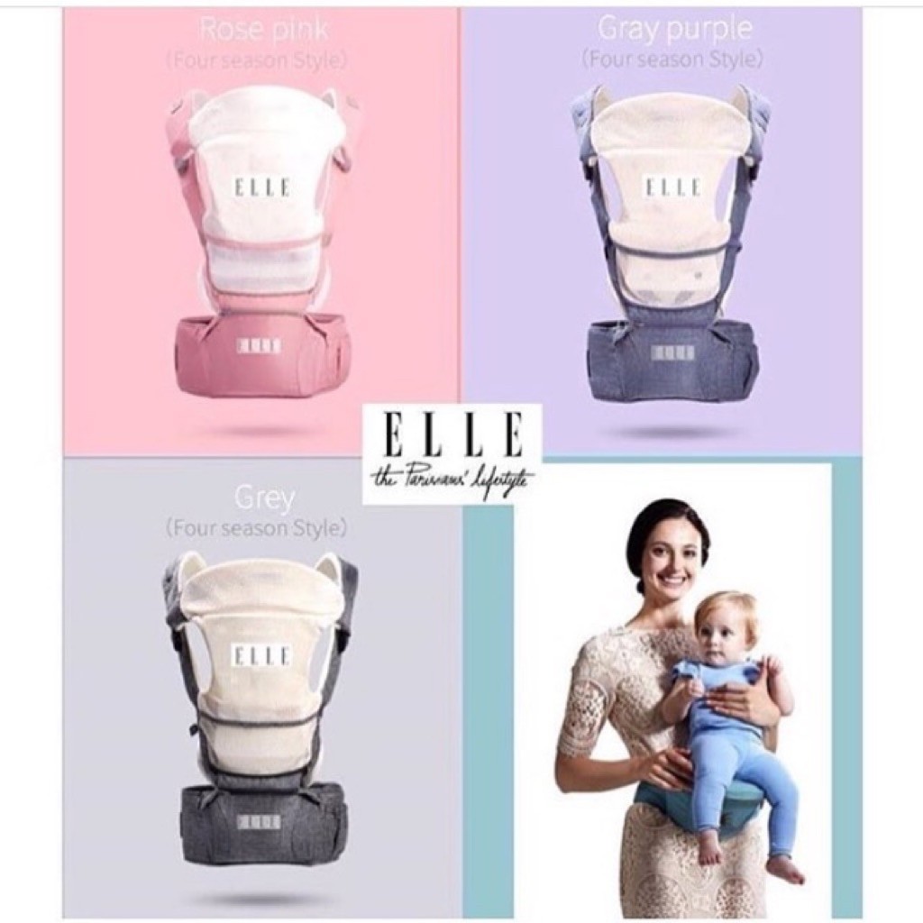 Preloved Gendongan Bayi Elle 9in1 Foldable Hipseat Baby Carier