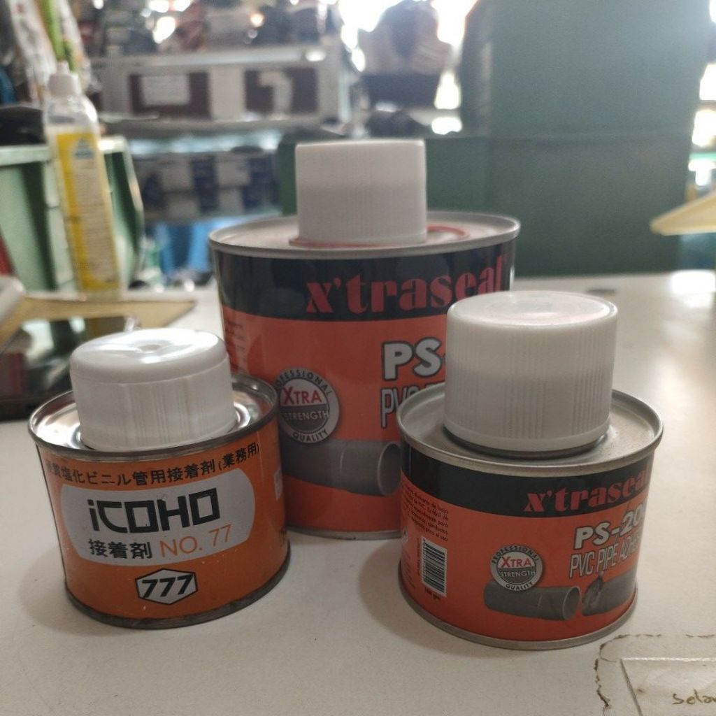 lem pipa kaleng besar kecil