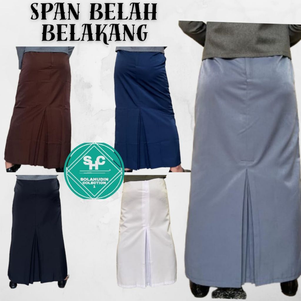 ROK SPAN BELAH BELAKANG / ROK SPAN MODEL A / ROK SPAN SMP SMA / ROK SPAN SERAGAM SEKOLAH