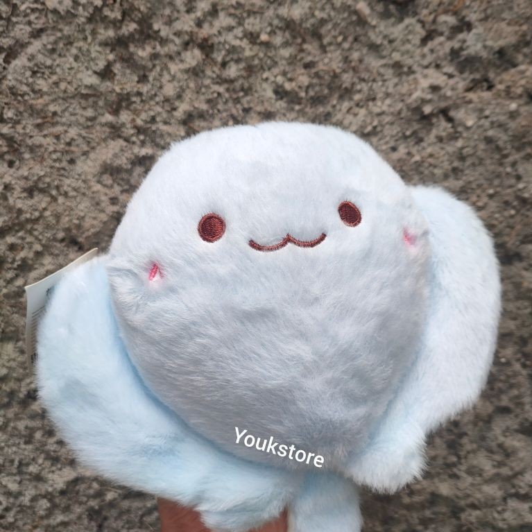 Boneka ikan pari ohsome|boneka ikan biru bulu halus|boneka lucu funifun
