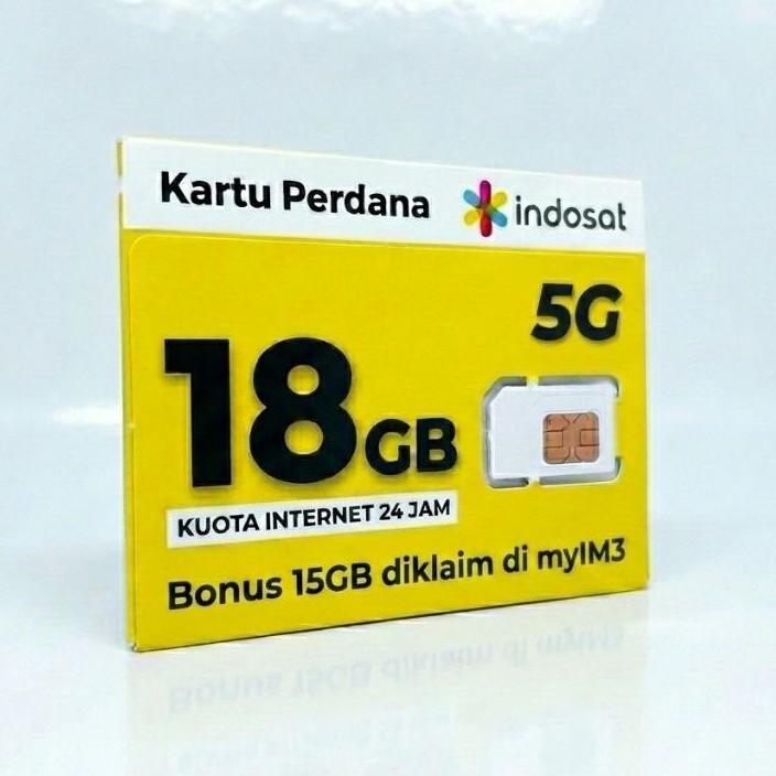 Kartu Perdana Indosat 18GB siap pakai