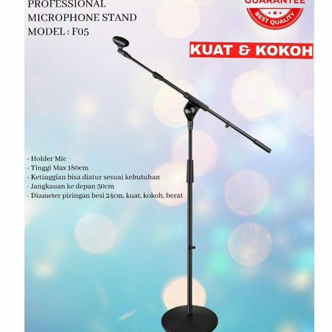 Nada- Stand Mic Microphone Kaki Bulat