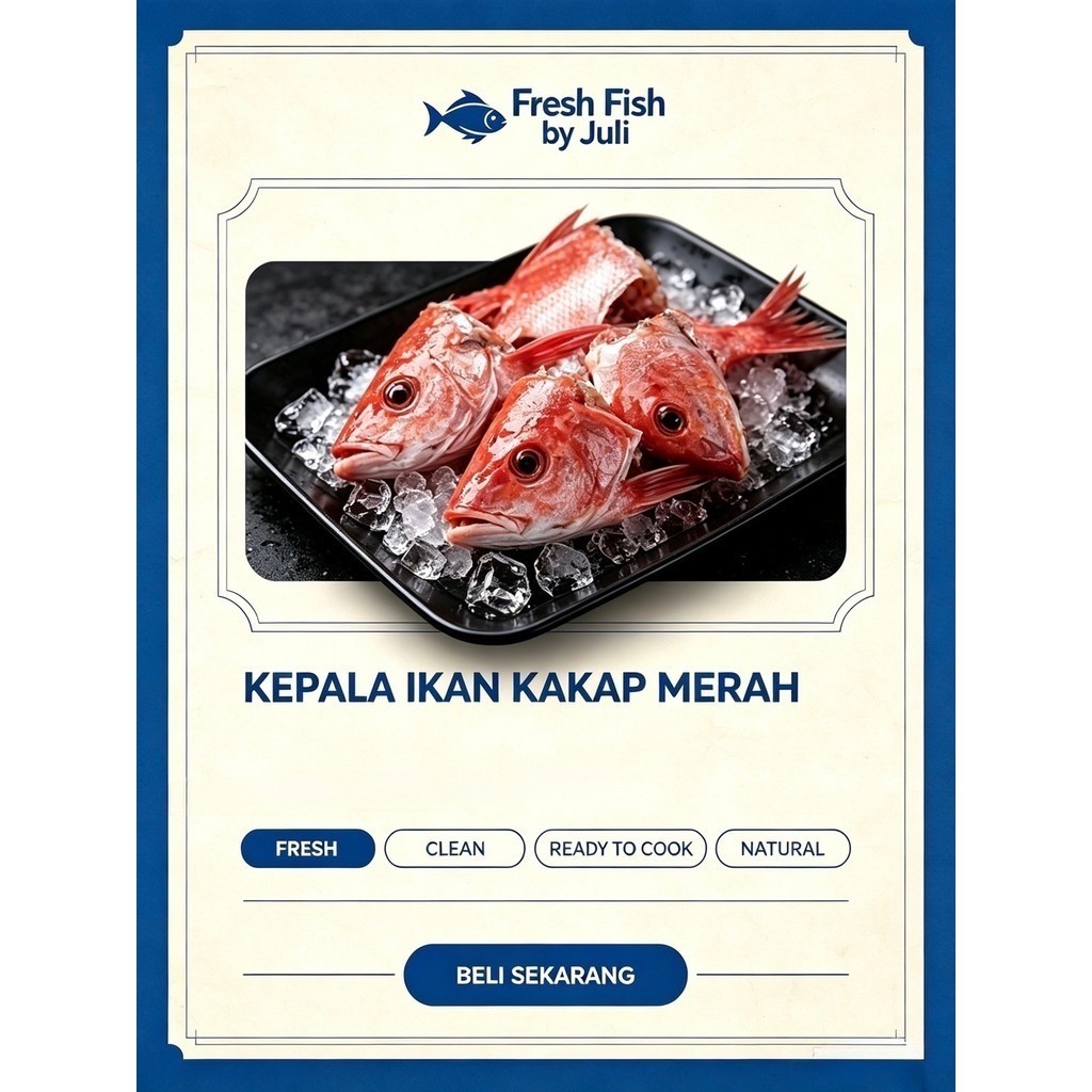 Kepala Ikan Kakap Merah Segar / Kepala Ikan Kakap Merah Segar