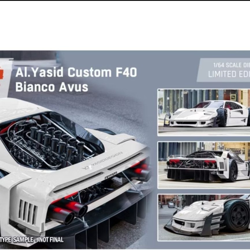 Dcm Al Yasid Ferrari f40 white sealed 1:64