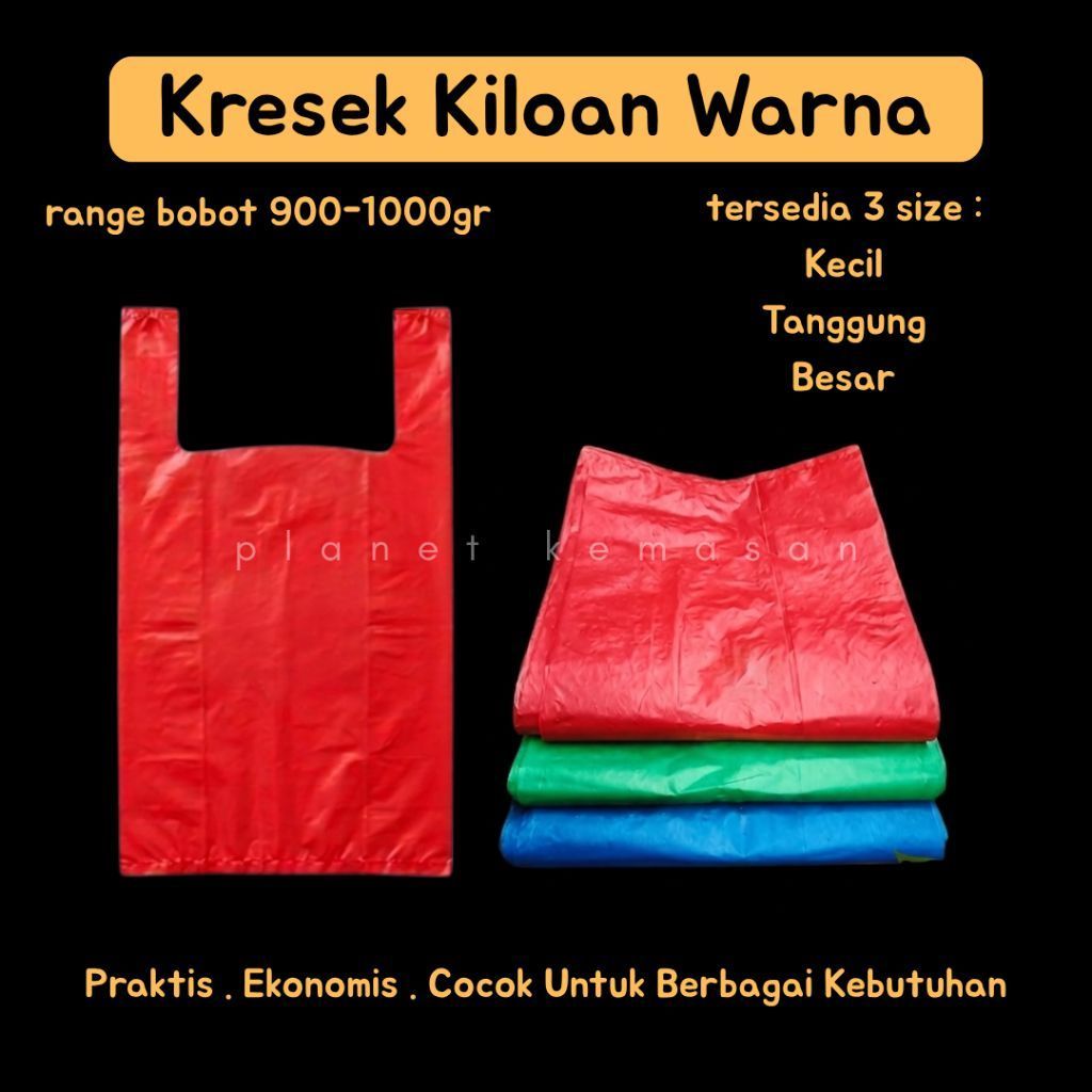 KANTONG KRESEK KILOAN WARNA / KRESEK LOS WARNA  / KRESEK KILOAN / KANTONG KRESEK KILOAN