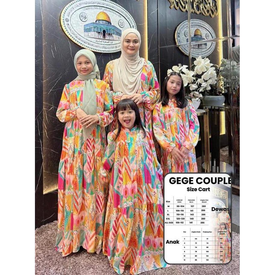 GAMIS ARA GAMIS COUPLE MOM AND KIDS COUPLE MAMA DAN ANAK PEREMPUAN GEGE COUPLE CLOTHING