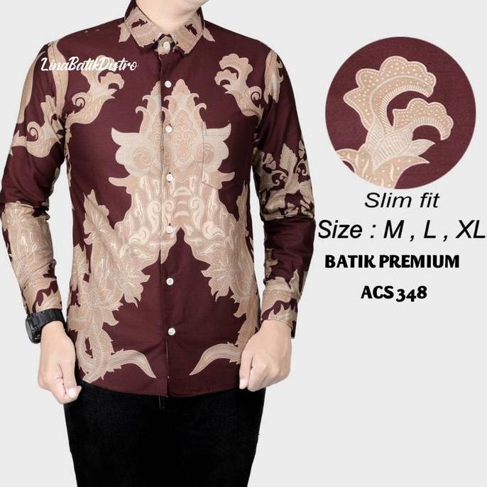 KEMEJA PRIA MERAH IMLEK EDITION BAJU BATIK IMLEK PRIA CBL198