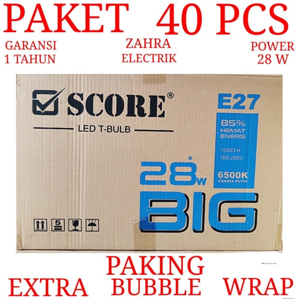 SCORE BIG BOHLAM LED ( PAKET 1 DUS /1 KARTON ) LAMPU LED SCORE BIG PAKET KOLIAN