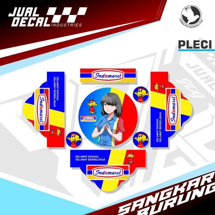 Stiker Sangkar Burung INDOMARET Decal Tebok Lovebird Pleci Batman
