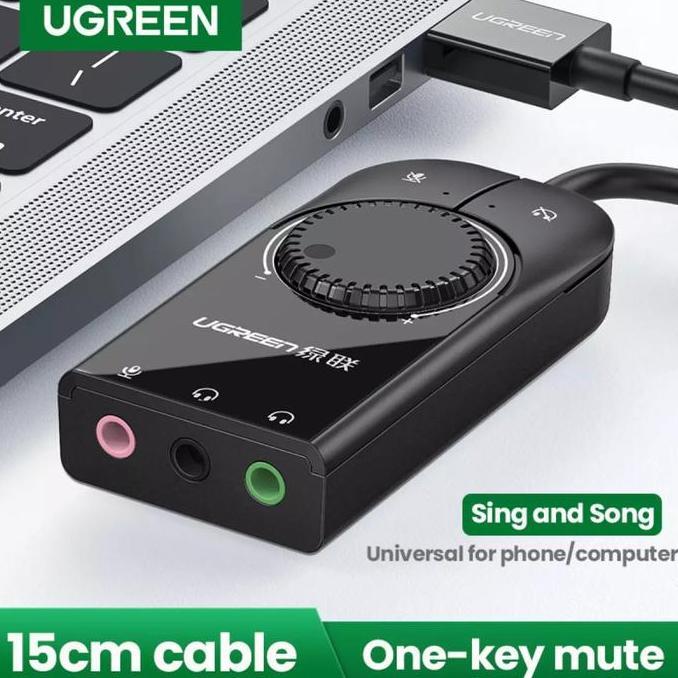 Ugreen Soundcard USB to Aux Audio Mic - Ugreen USB Sound Card External