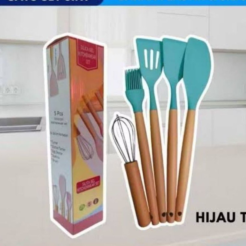spatula set silikon tahan panas / spatula silikon