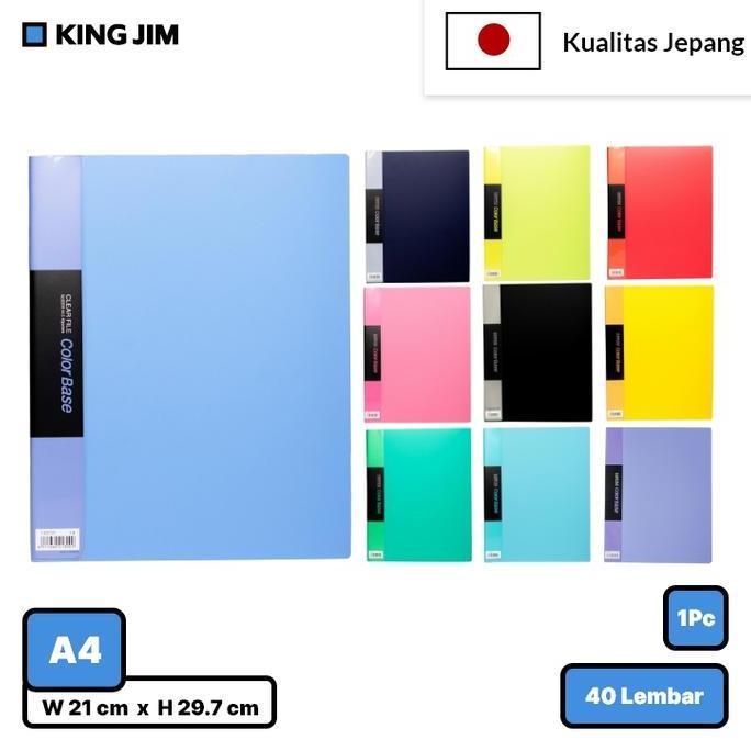 Clear File / Clear Holder Color Base 40 Pocket A4 King Jim 132CW-A4 TSS