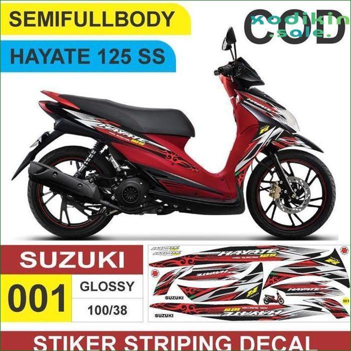 STRIPING HAYATE 125 DECAL SUZUKI HAYATE 125 VARIASI HAYATE 125 MOTOR MOTORCYCLE ASLI
