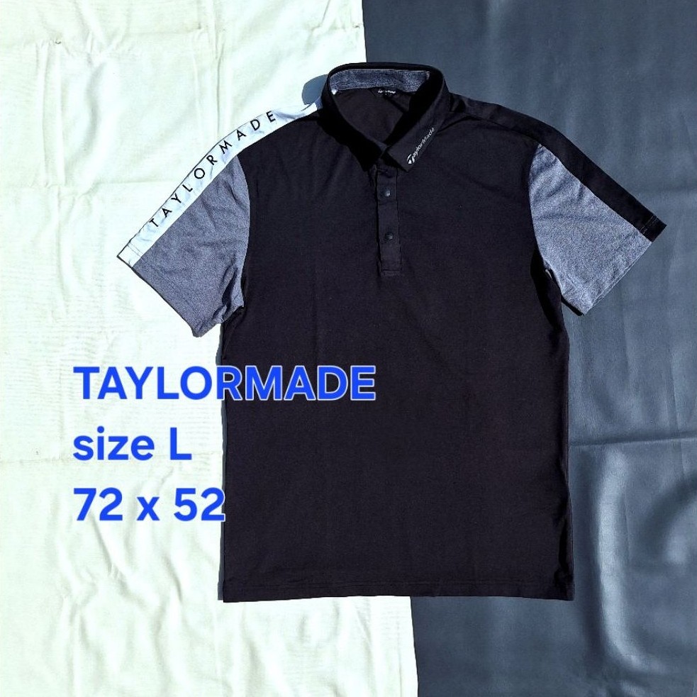 Baju Kaos Kerah TAYLORMADE Polo Shirt Hitam