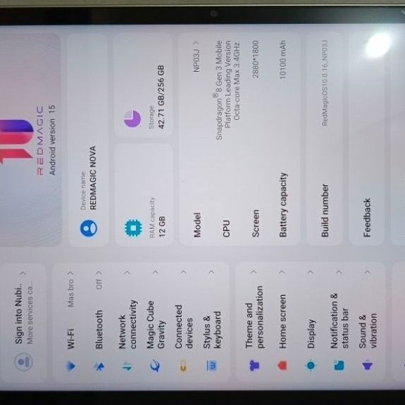 zte nubia red magic Nova 12/256 Snapdragon 8 gen 3