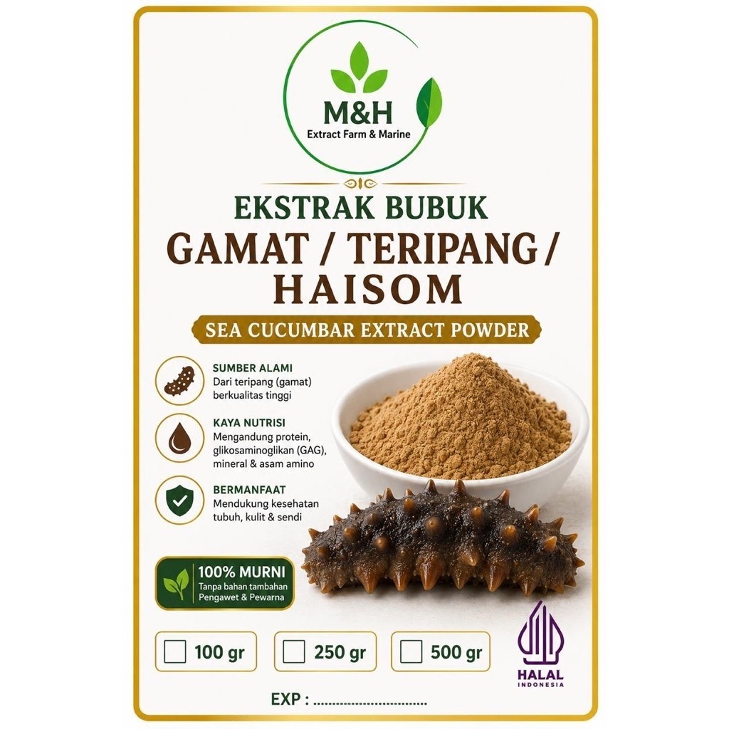 Ekstrak Bubuk Gamat/Teripang/Haisom-Sea Cucumbar Extract Powder