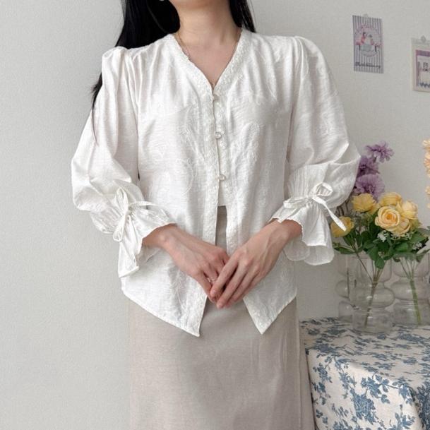 KANON - Ezra Kebaya Blouse - Blouse kebaya modern motif bordir bunga