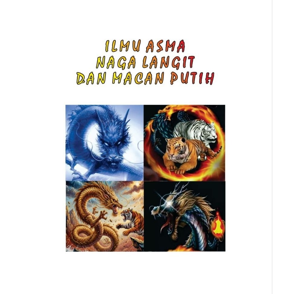 Buku terjemahan Ilmu asma naga dan macan putih