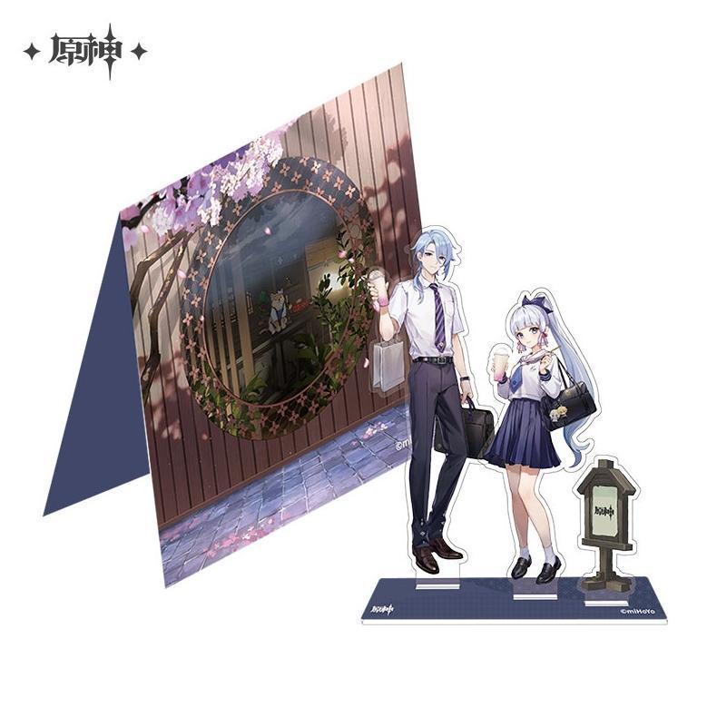[READY STOCK] OFFICIAL GENSHIN X HEYTEA AYATO & AYAKA ACRYLIC STANDEE KEYCHAIN GENSHIN IMPACT