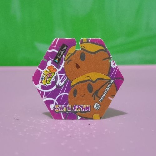 Tazos / Tajos TINI WINI BITI MAGIC FACE DUO - SATE AYAM -  Murah Retro Vintage Rare Koleksi Mainan A