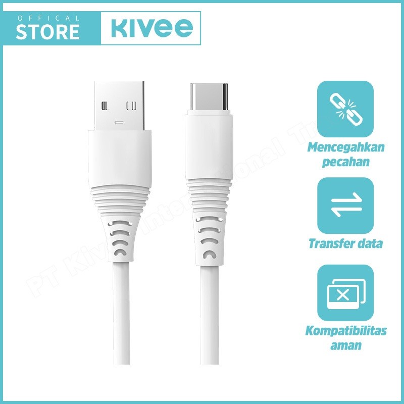 KIVEE Kabel Data Type C Micor USB KV-CT01 White For Huawei