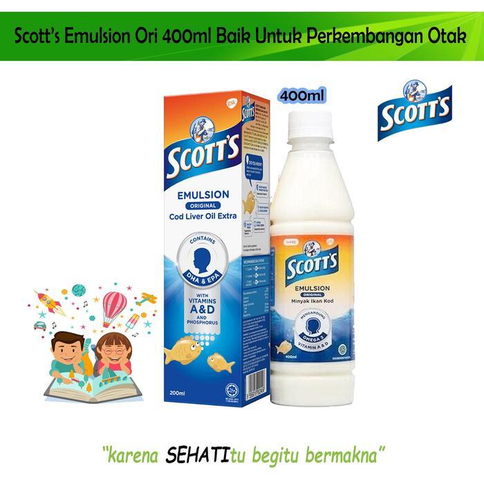 Scott's Emulsion Original 400 ml Suplemen Multivitamin vitamin untuk anak