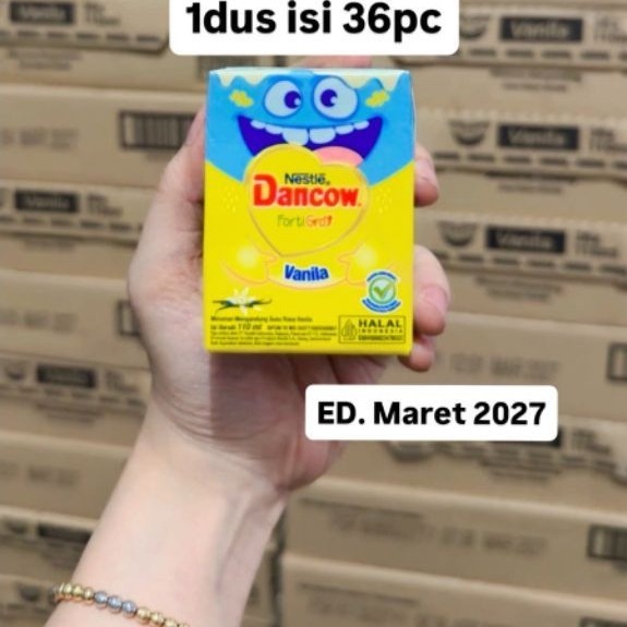 1 KARTON//DOS SUSU DANCOW VANILLA ISI 110ml//36 pcs