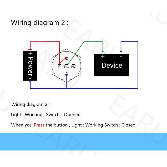 Promo switch on off push button tombol saklar lampu ring led motor mobil Diskon