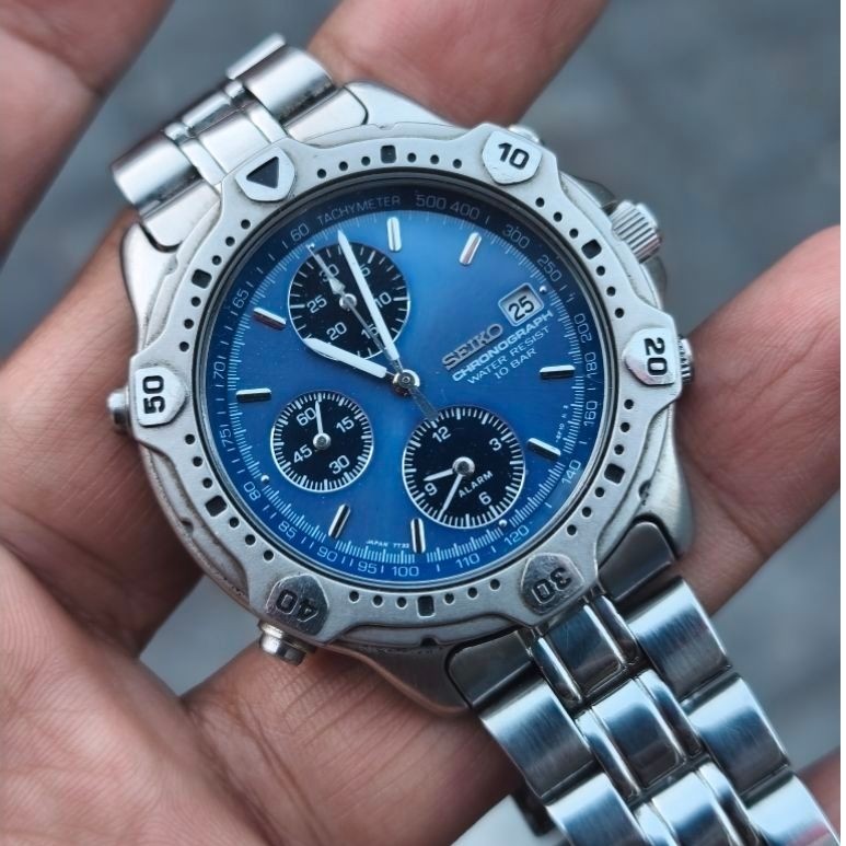 SEIKO STAR FISH BLUE DIAL CAL.7T32 RARE ITEM