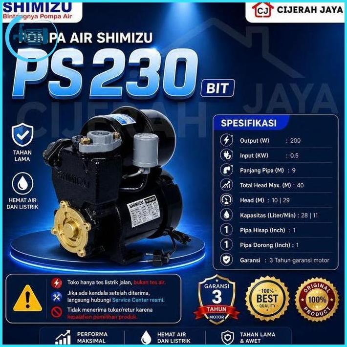 Shimizu Ps 230 Bit Pompa Air Shimizu Otomatis Ps230Bit Ps 230Bit Terbaik