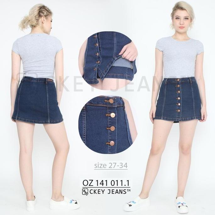Ckey Rok Jeans Celana Wanita - Skort Wanita