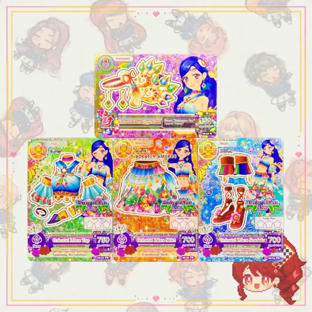 Aikatsu ID Ver Premium Bohemian Sky Oriental Libra Card Set Sora Kazesawa