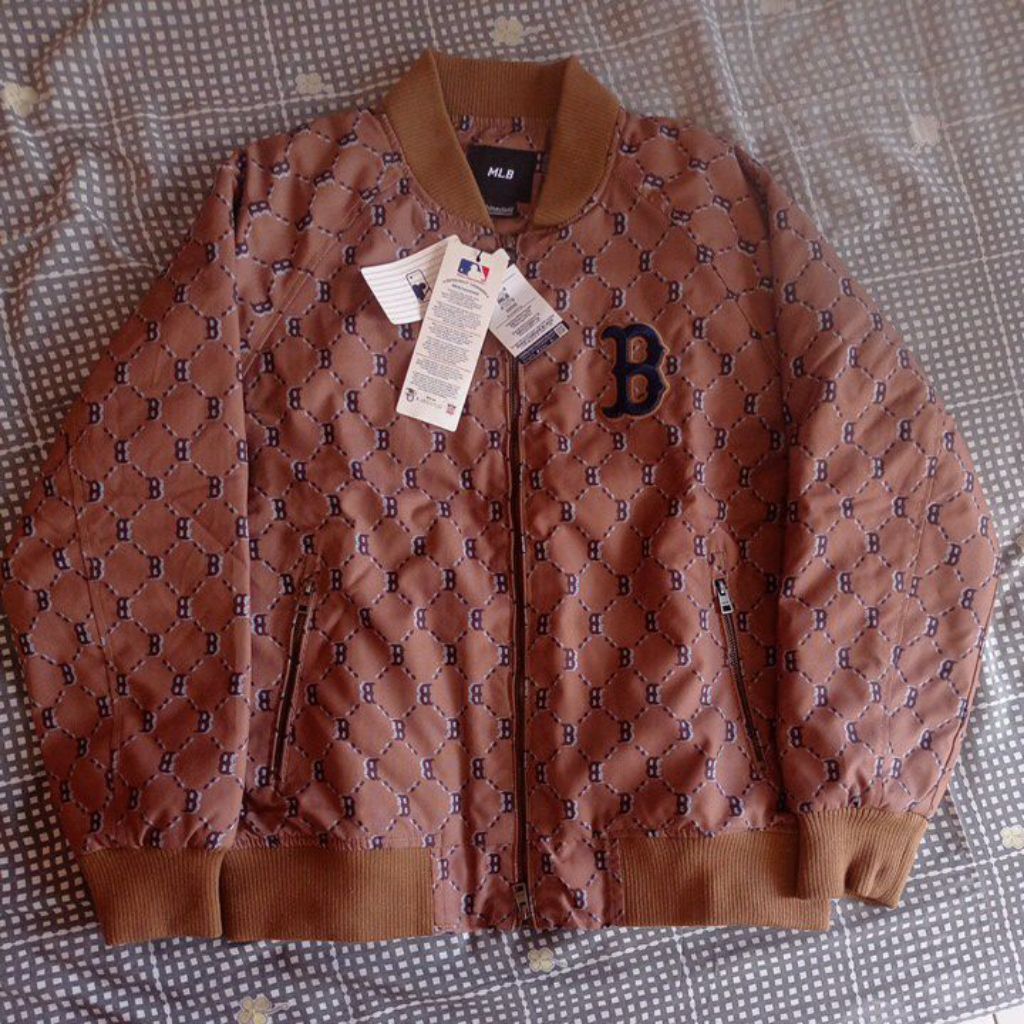 BNWT MLB Boston Red Sox Monogram Jacquard bomber jacket