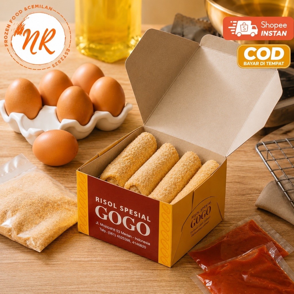 Risol Spesial Gogo Frozen Isi 10 | Risol Gogo Medan | Camilan Gurih Renyah N2382