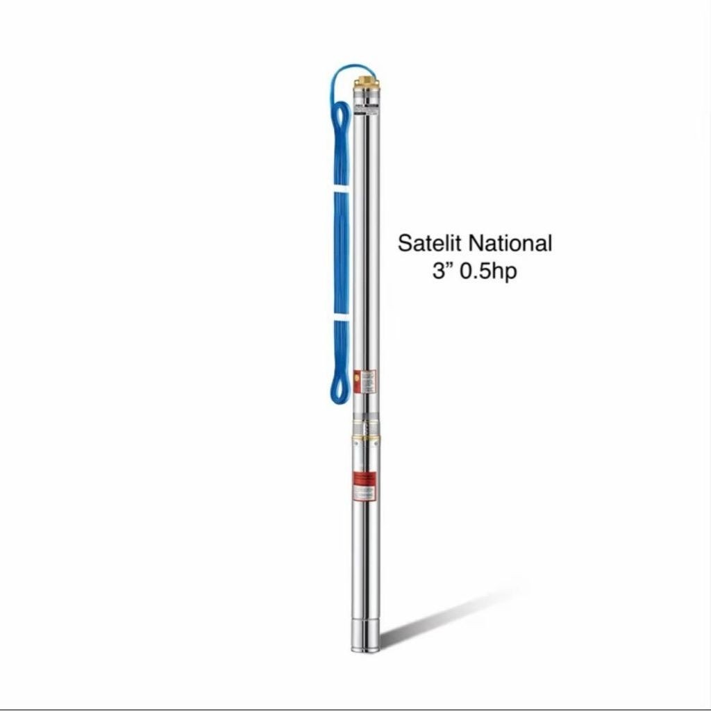 Satelit National Pompa Air Submersible 3 Inch 0.5 HP Pompa Celup Sumur Dalam
