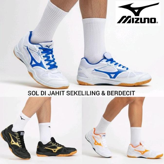 MIZUNO SEPATU BADMINTON SOL BERDECIT PRIA WANITA / SEPATU BULUTANGKIS VOLI SOL DI JAHIT SEKELILING