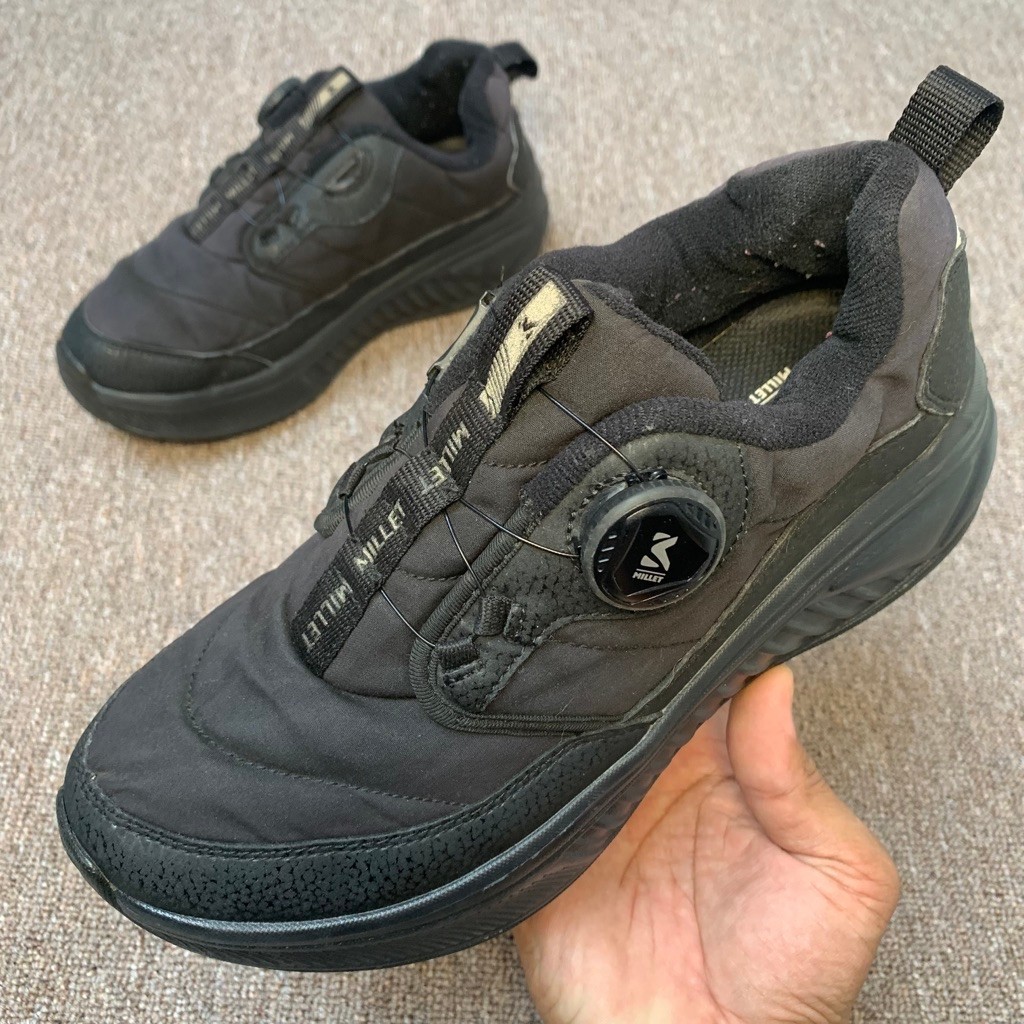 Sepatu Millet Boa Low Full Black Uk 39 Insole 250mm