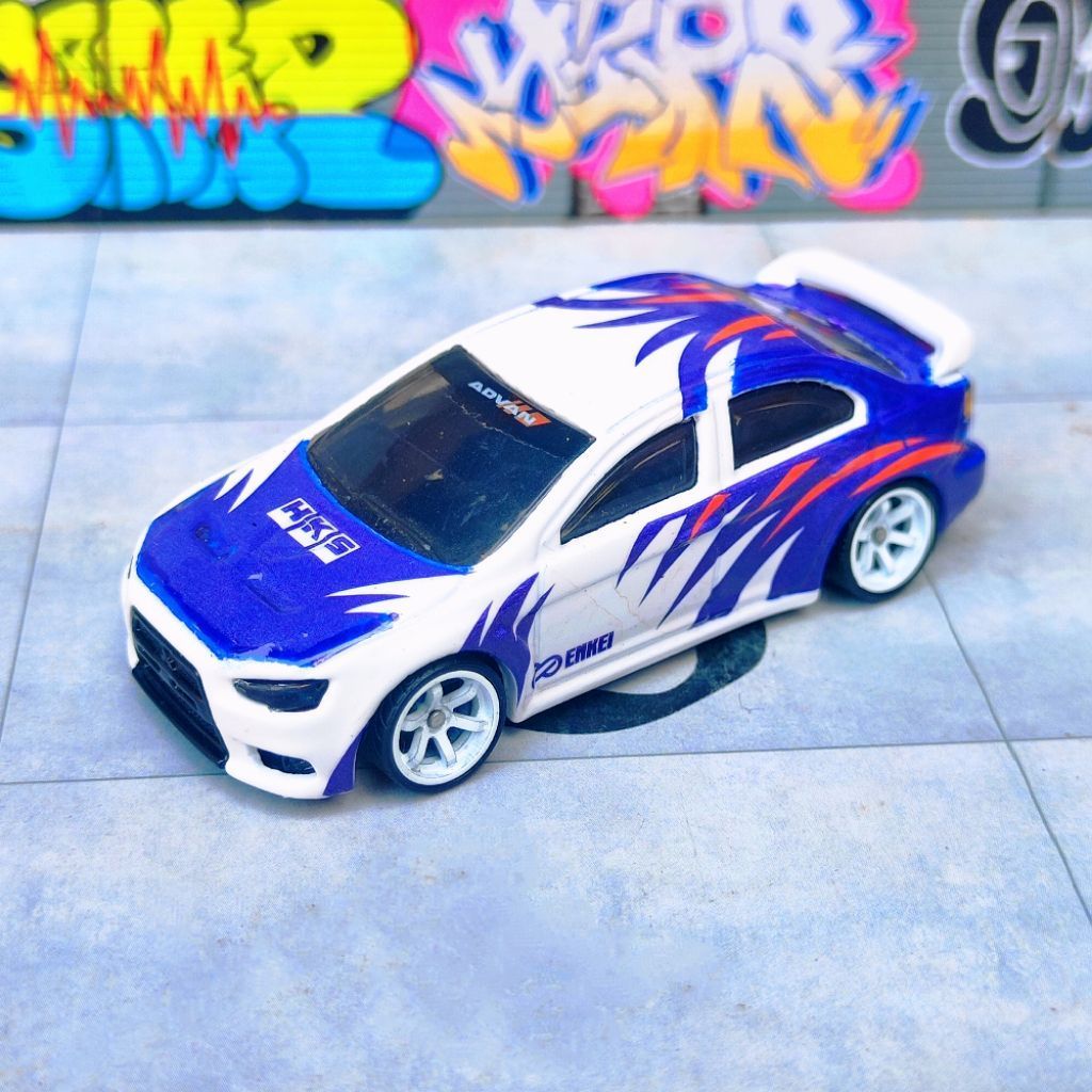 HOTWHEELS COSTUM MITSUBISHI LANCER EVO X NEED FOR SPEED