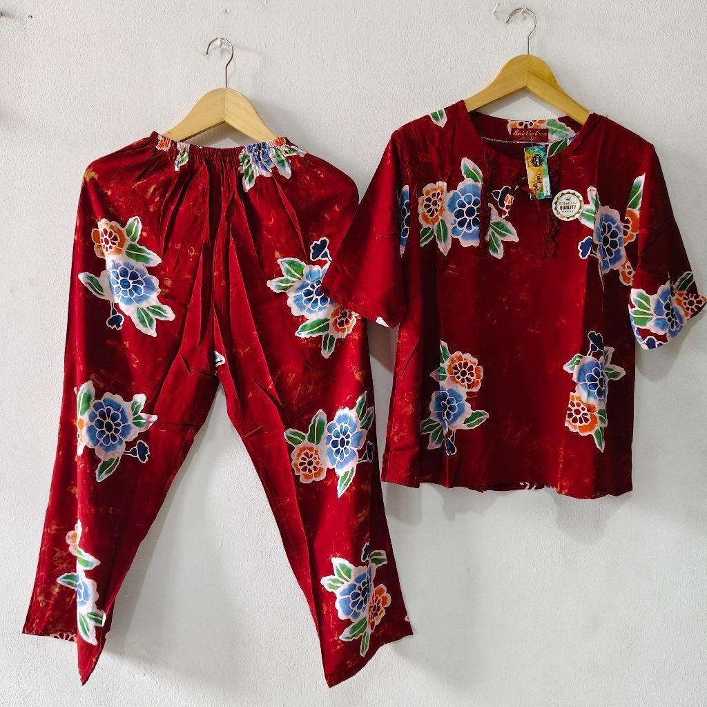 CP TANGAN 3/4 ABG BATIK CAP COPAR  / SETELAN BATIK COPAR CAP PREMIUM  / ONE SET ABG BATIK CAP COPAR 