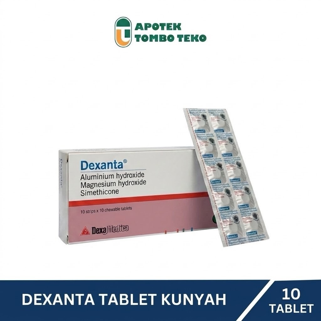 Dexanta isi 10 Tablet - Obat Maag / Obat Maag Tablet Warna Putih