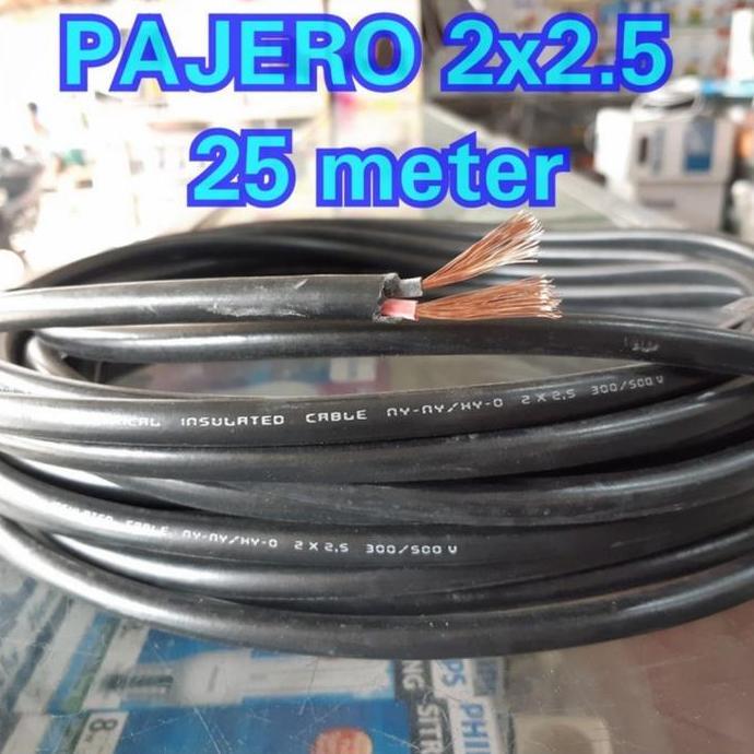 Kabel Listrik 2X2,5 Serabut 2X2.5 Hitam 25 Meter