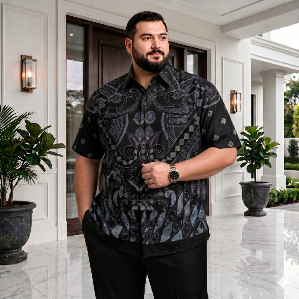 Kemeja hem batik fatih Colletion Batik Batik Super Jumbo