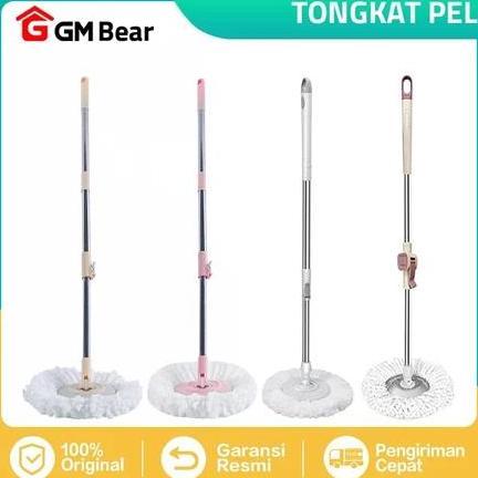 Gm Bear Tongkat Pel + Kain Pel Set - Mop Stick Set With Headmop