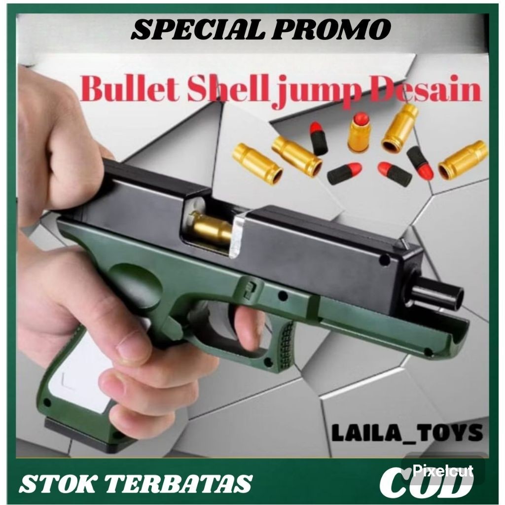 Mainan Anak GUN SHELL THROWING Mainan Tembakan Soft Bullet Tembakan Anak Laki Laki//MAINAN PISTOL PI