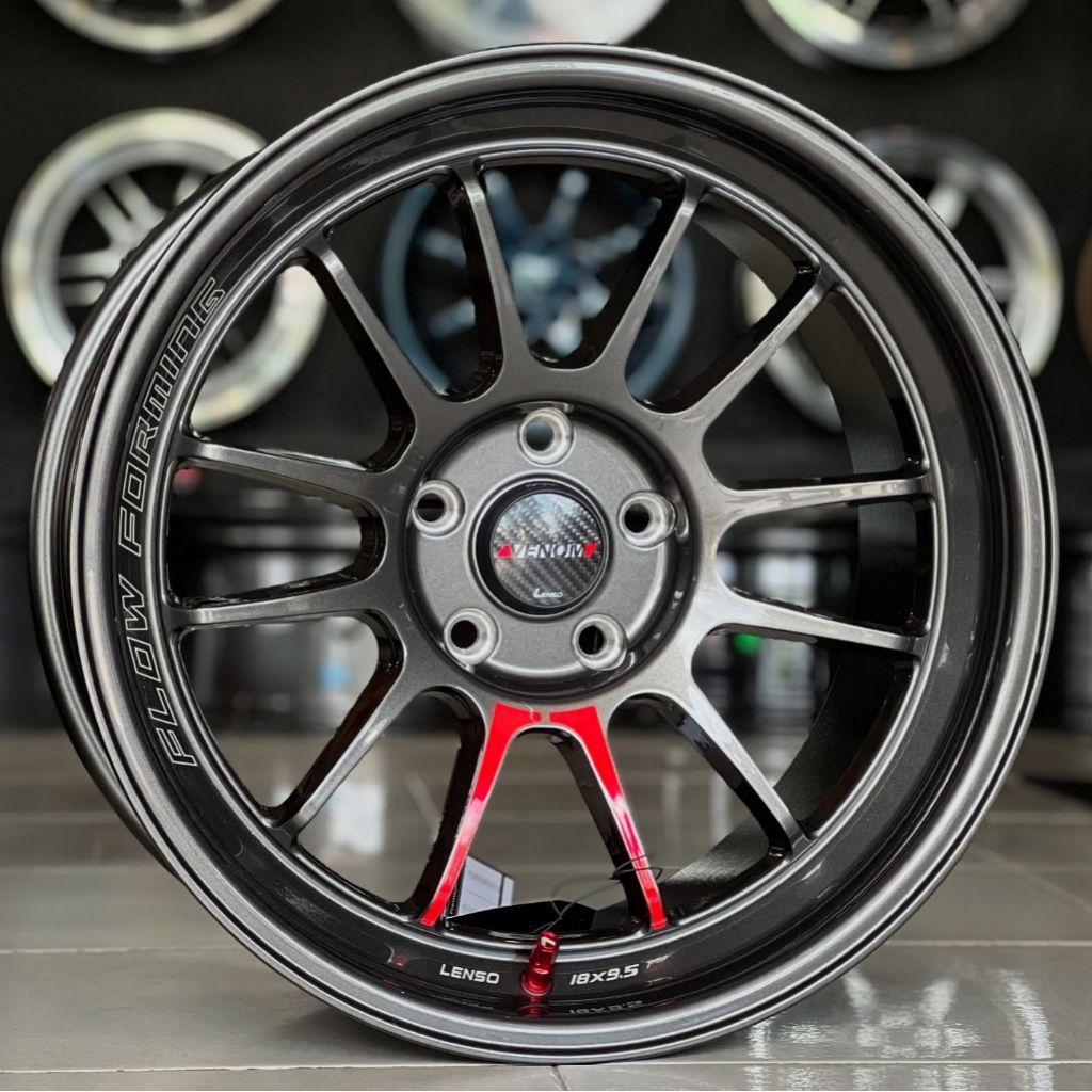 velg mobil r18 VENOM 5 ORIGINAL LENSO THAILAND DENGAN LEBAR 9,5 ET 22 velg racing ring 18 rekomendas