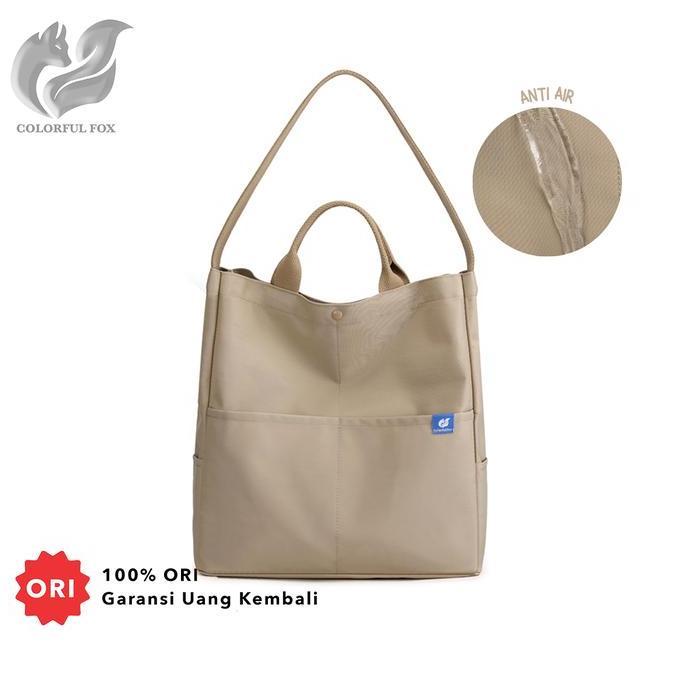 Tas Bahu Wanita Totebag Kuliah Anti Air COLORFUL FOX 0447
