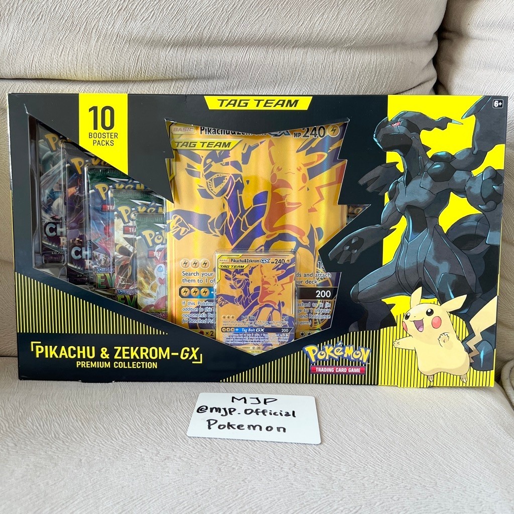 Pokemon English Pikachu Zekrom GX Premium Collection Box TCG Kartu Pokemon Inggris English Pikachu Z