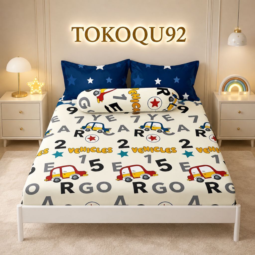 SPREI KARAKTER MOTIF ALPHABET / SPREI EDUKASI ANAK SPREI KARTUN LUCU