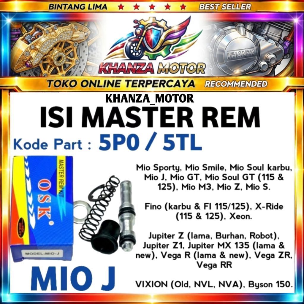 OSK Isi Master Rem Kode Part 5P0/5TL Untuk Mio J Vixion Jupiter Vega Fino X-Ride SEAL MASTER REM JUP