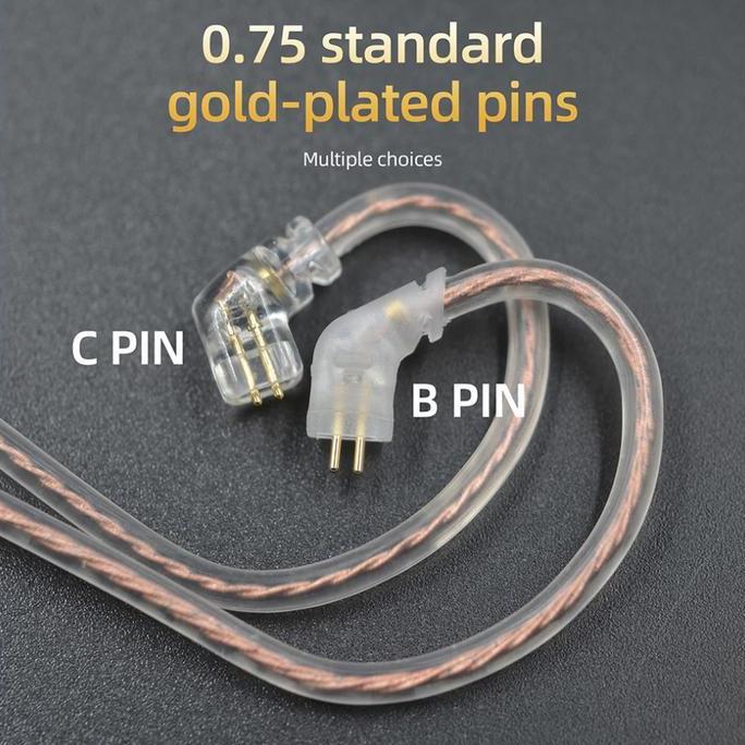 KZ Kabel Cable OFC Flat with Mic Upgrade KZ Type B dan C ZEX ZSN PRO X